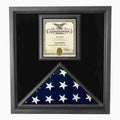 Flag and Certificate Case Black Frame, American Made The Military Gift Store