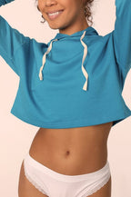 French Terry Cropped Hoodie THRIXINE