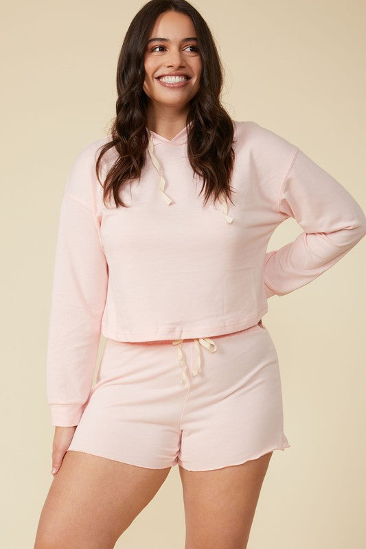 French Terry Cropped Hoodie THRIXINE