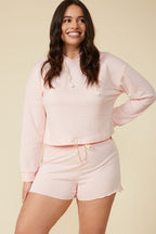 French Terry Cropped Hoodie THRIXINE