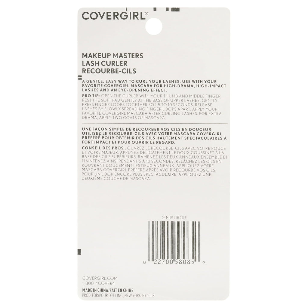 COVERGIRL Makeup Masters Eyelash Curler, Easy to Use, High Drama Lashes, 1 Count, Gentle and Easy Way to Curl Lashes, High Impact Lashes, Eye-Opening Effects EasyOptionXY LLC