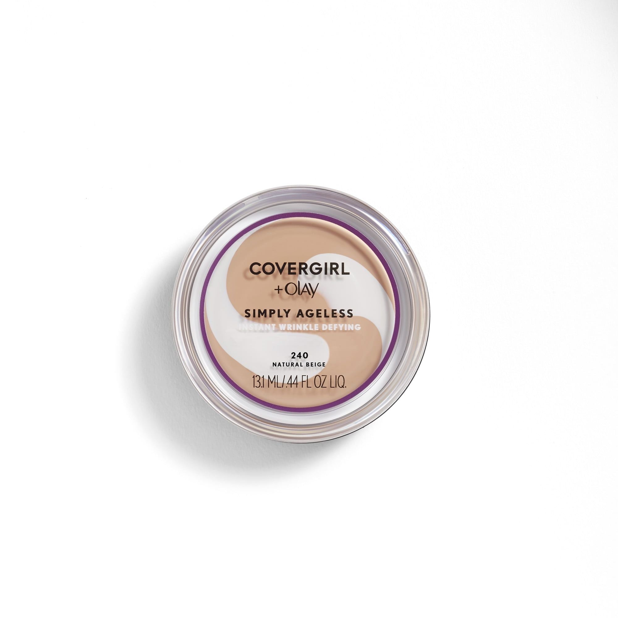 COVERGIRL + OLAY Simply Ageless Instant Wrinkle-Defying Foundation with SPF 28, Natural Beige, 0.44 oz EasyOptionXY LLC