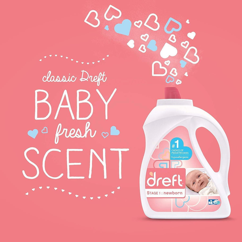 Dreft Loads of Joy Gift Set with Baby Laundry Detergent and Stain Remover Essentials, 8 Pieces EasyOptionXY LLC