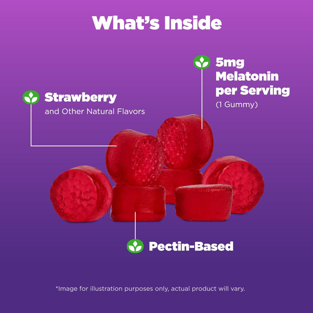 Natrol? Melatonin Gummies, Sleep Support for Adults, Strawberry Flavor, 5mg, 90 Count