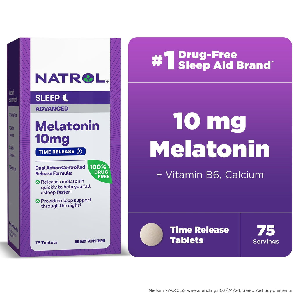 Natrol? Sleep Advanced Melatonin Time Release Tablets, Nighttime Sleep Aid, 10mg, 75 Count