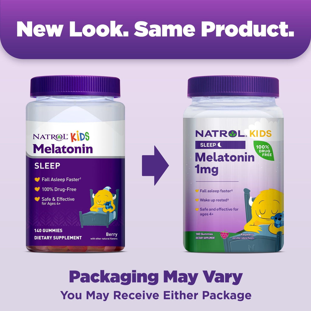 Natrol? Kids Melatonin, Sleep Gummies for Children, Raspberry Flavor, 1mg, 140 Count EasyOptionXY LLC