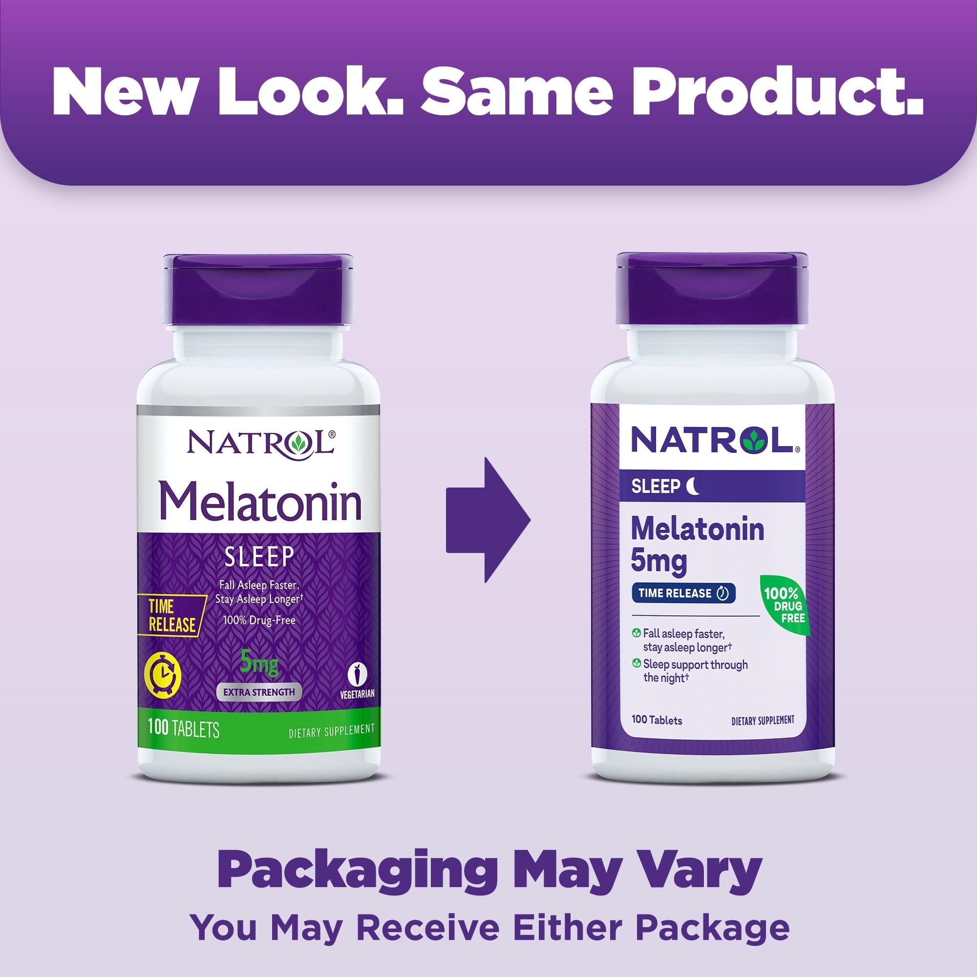 Natrol? Time-Release Melatonin 5 mg, Dietary Supplement for Restful Sleep, 100 Tablets, 100 Day Supply