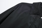 Women's Lapel Loose Faux Leather Bomber Jacket Coat Pi-Mart