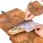 146 page Travel Photo Album Journal Adventure Book For Traveling Office Home School Business Writing Gift Memory Album Cover Refillable Notebook Photo Album Stevvex