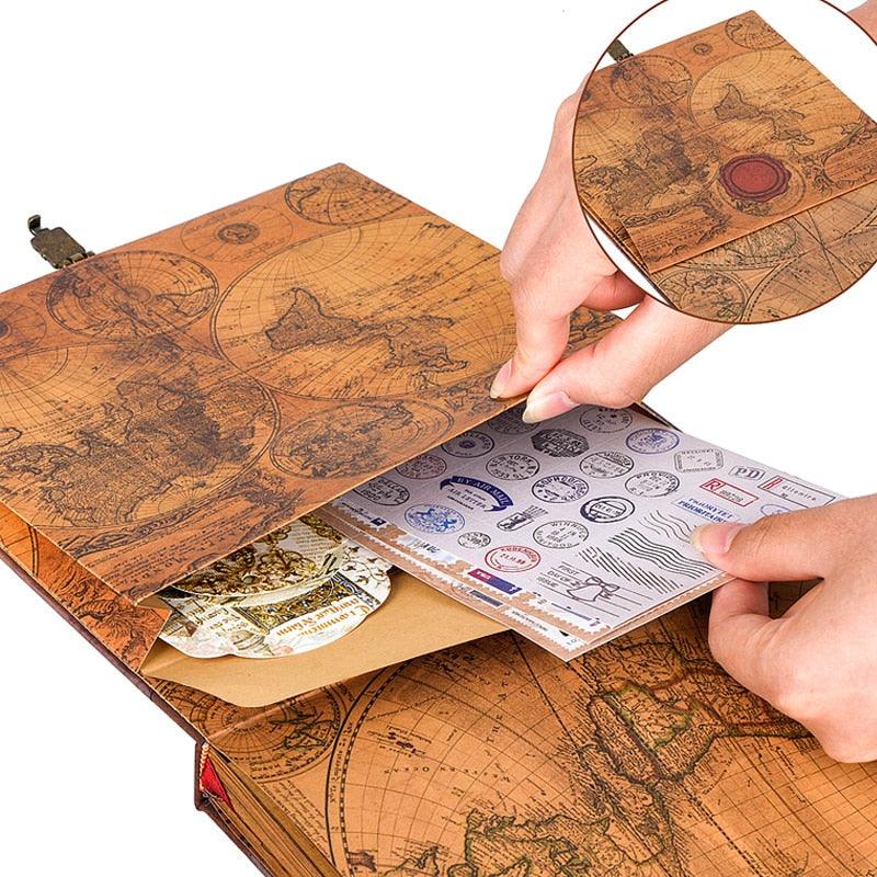 146 page Travel Photo Album Journal Adventure Book For Traveling Office Home School Business Writing Gift Memory Album Cover Refillable Notebook Photo Album Stevvex