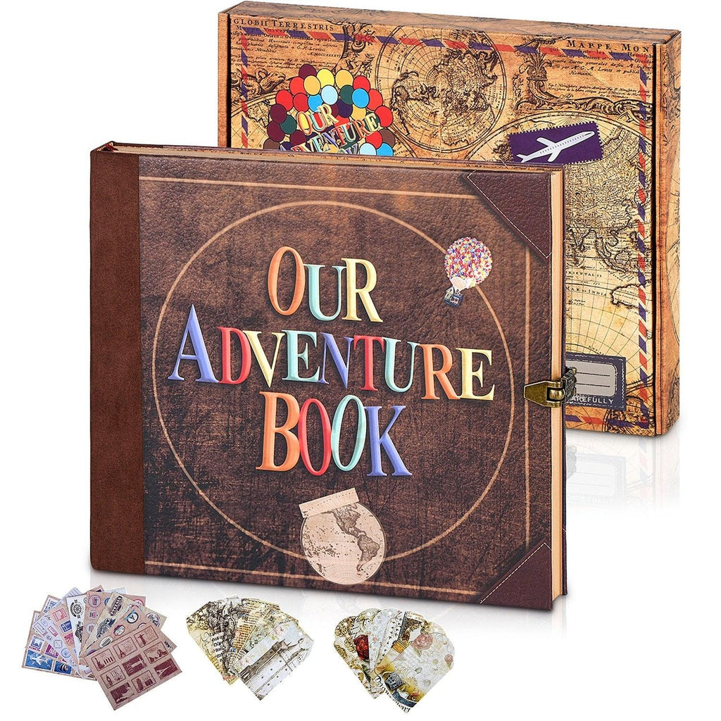 146 page Travel Photo Album Journal Adventure Book For Traveling Office Home School Business Writing Gift Memory Album Cover Refillable Notebook Photo Album Stevvex