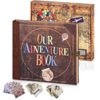 146 page Travel Photo Album Journal Adventure Book For Traveling Office Home School Business Writing Gift Memory Album Cover Refillable Notebook Photo Album Stevvex