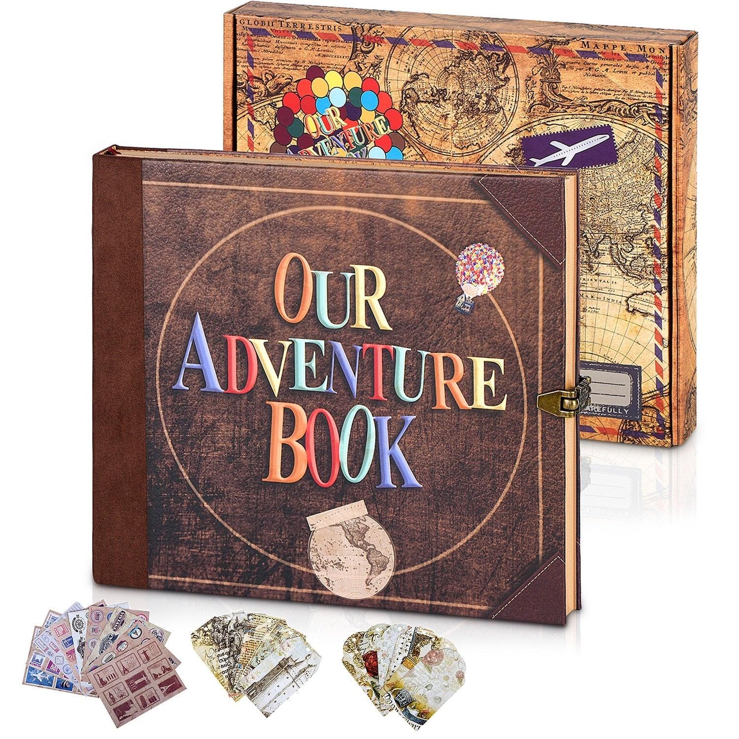 146 page Travel Photo Album Journal Adventure Book For Traveling Office Home School Business Writing Gift Memory Album Cover Refillable Notebook Photo Album Stevvex