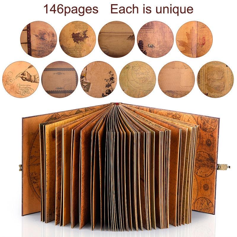 146 page Travel Photo Album Journal Adventure Book For Traveling Office Home School Business Writing Gift Memory Album Cover Refillable Notebook Photo Album Stevvex