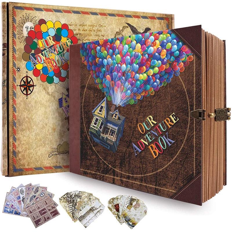 146 page Travel Photo Album Journal Adventure Book For Traveling Office Home School Business Writing Gift Memory Album Cover Refillable Notebook Photo Album Stevvex