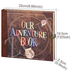 146 page Travel Photo Album Journal Adventure Book For Traveling Office Home School Business Writing Gift Memory Album Cover Refillable Notebook Photo Album Stevvex