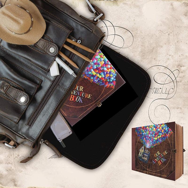 146 page Travel Photo Album Journal Adventure Book For Traveling Office Home School Business Writing Gift Memory Album Cover Refillable Notebook Photo Album Stevvex