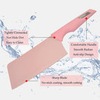 Kitchen Knife Set, 8-Pieces Pink Ultra Sharp Cooking Knife Set with Acrylic Stand, PP Handle Non-stick Chef Knives with Gift Box for Girls Women EasyOptionXY LLC