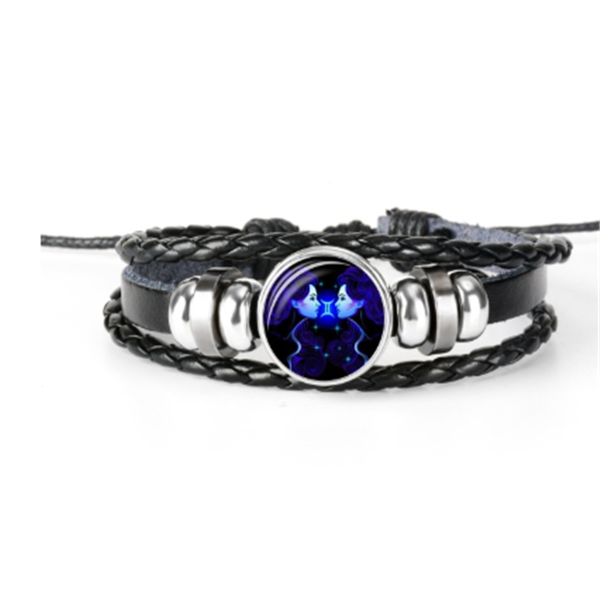 Zodiac Constellation Bracelet Braided Design Bracelet For Men Women Kids Pi-Mart