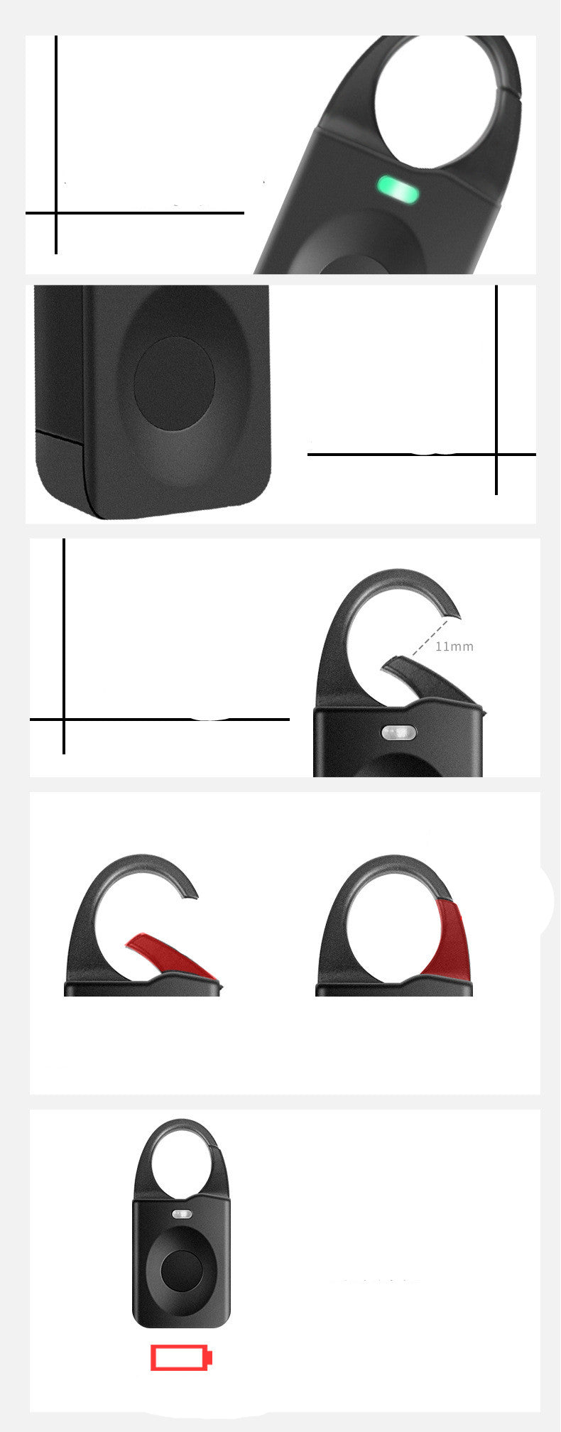 Outdoor waterproof luggage fingerprint padlock Pi-Mart