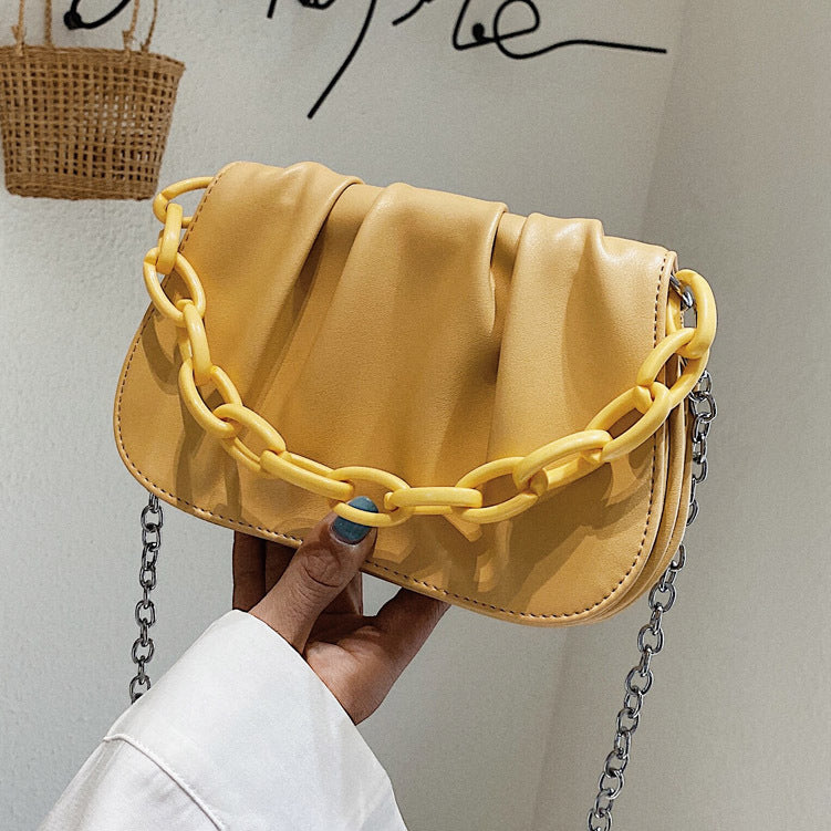 Women small hobo bag pleated bag chain shoulder strap 5101 - SJB-DIAMOND ELITES