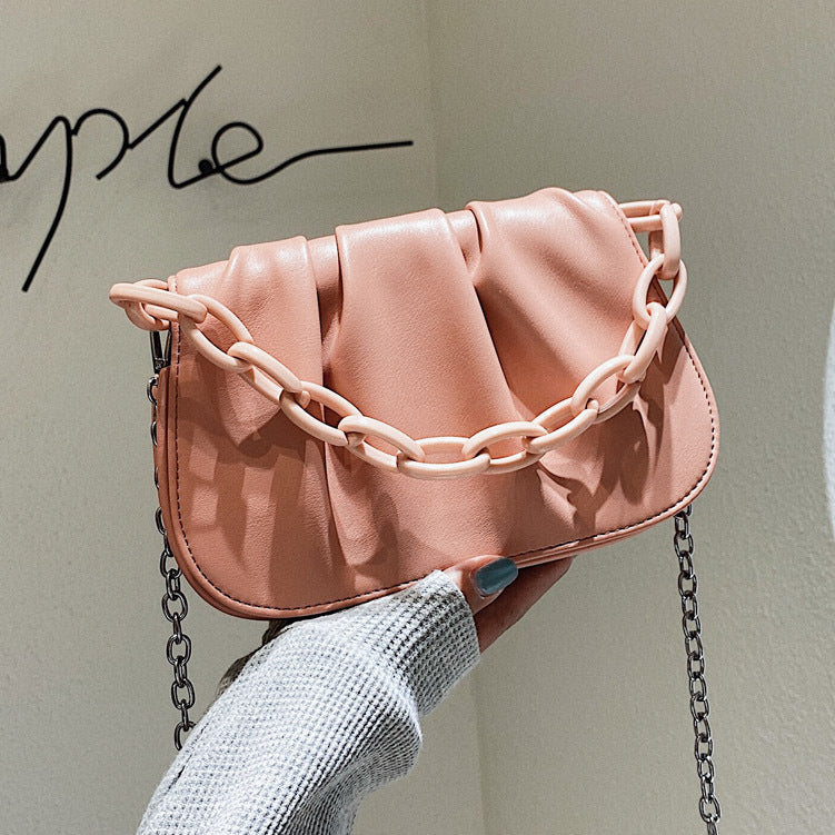 Women small hobo bag pleated bag chain shoulder strap 5101 - SJB-DIAMOND ELITES