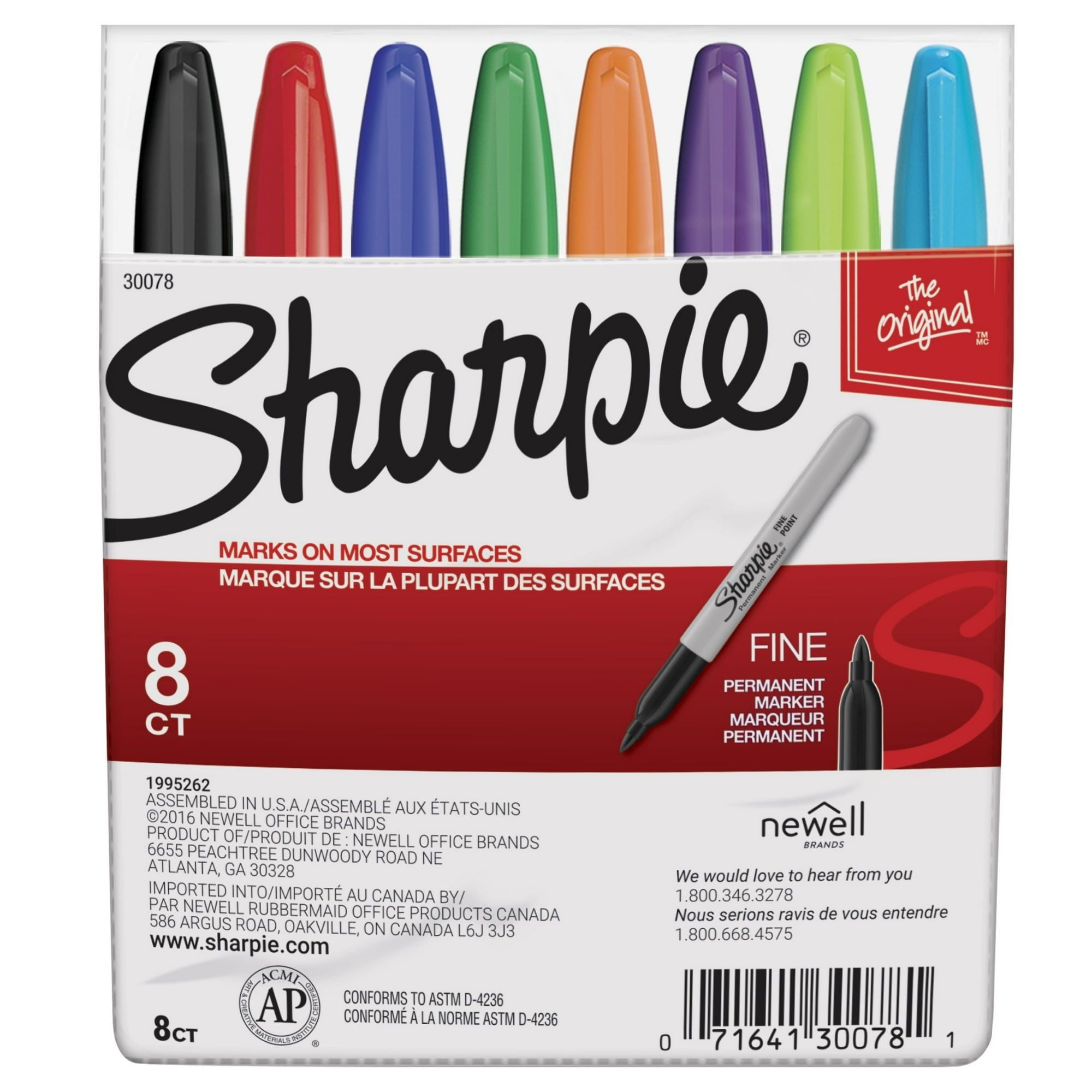 Sharpie Fine Point Marker Set of 8 Pouch
