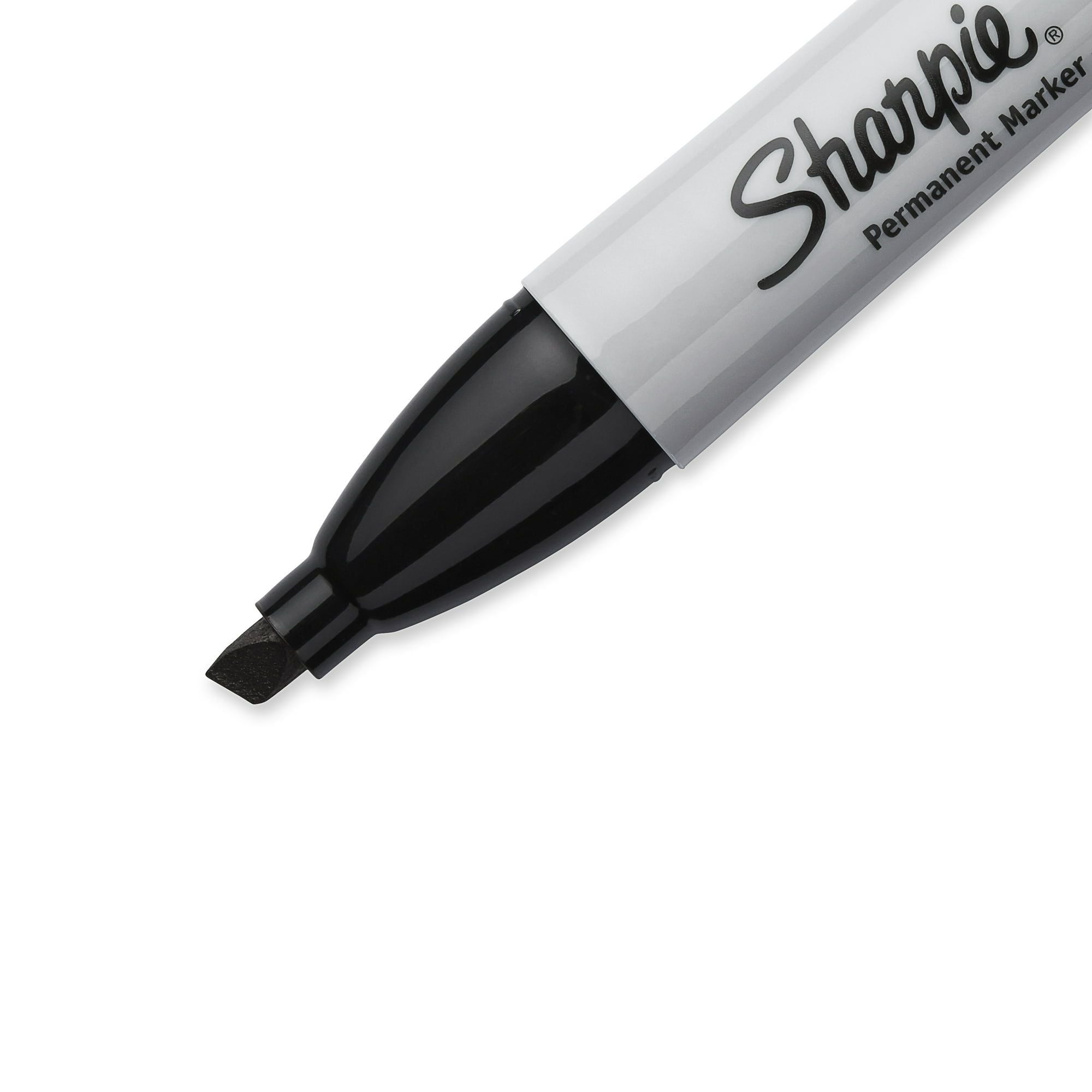 Sharpie Permanent Markers, Chisel Tip, Black, 12 Count