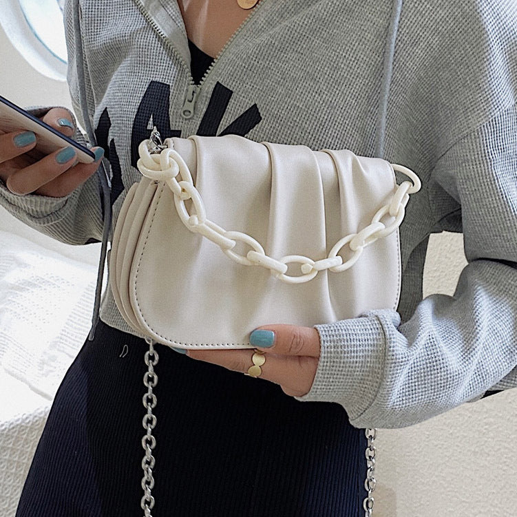 Women small hobo bag pleated bag chain shoulder strap 5101 - SJB-DIAMOND ELITES