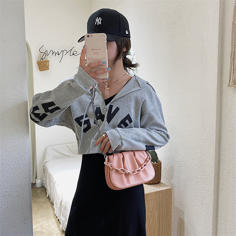 Women small hobo bag pleated bag chain shoulder strap 5101 - SJB-DIAMOND ELITES
