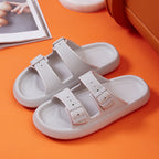 Platform Slippers Women's Summer Buckle Home Shoes Fashion Outdoor Wear Soft Bottom Sandals Pi-Mart