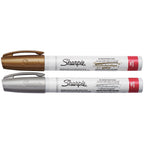 Sharpie Oil-Based Medium Paint Marker Set, Silver & Gold