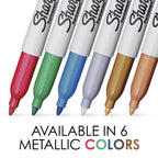 Sharpie Fine Tip Metallic Permanent Markers, 6 Count EasyOptionXY LLC