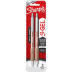 Sharpie S-Gel Pen, Metal Barrel, Medium Point (0.7mm), 2-Pack