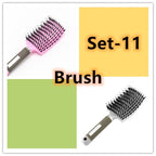 Hairbrush Anti Klit Brushy Haarborstel Women Detangler Hair Brush Bristle Nylon Scalp Massage  Teaser Hair Brush Comb Pi-Mart