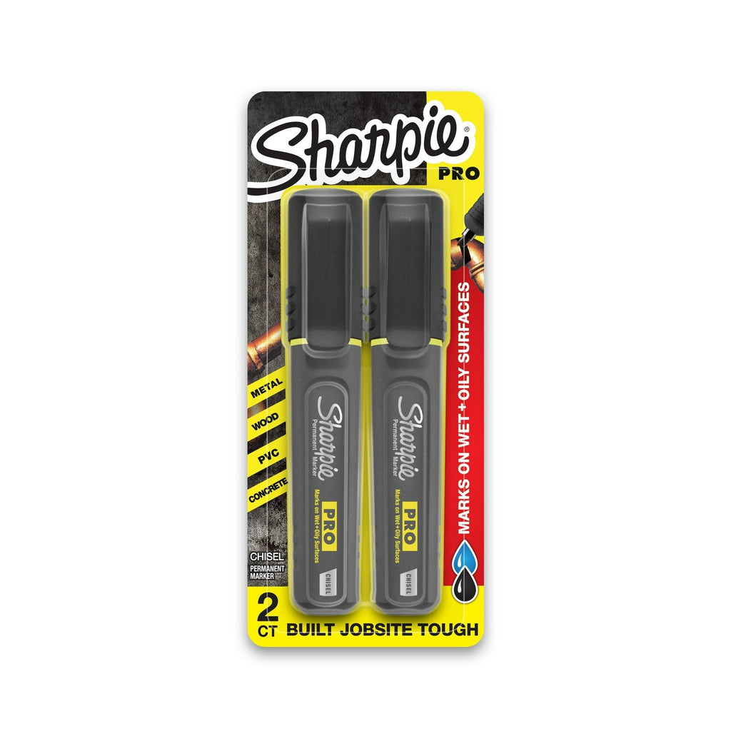 Sharpie PRO Permanent Markers, Chisel Tip, Black, 2 Count EasyOptionXY LLC