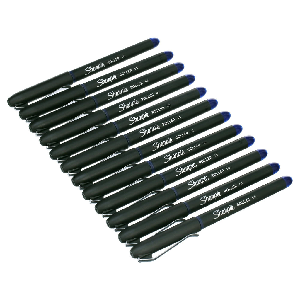 Sharpie Rollerball Pen, Needle Point (0.5mm) Precision Pen, Blue Ink, 12 Count EasyOptionXY LLC
