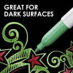 Sharpie Metallic Permanent Markers, Fine Point, Silver, 12 Count