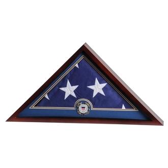 Flag Display Case with Coast Guard Medallion. The Military Gift Store