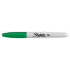 Sharpie Fine Point Permanent Marker, Green, Box of 12