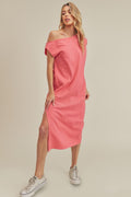 Side Slit Round Neck Sleeveless Midi Dress For Women Versatile, Chic & Comfortable for Any Occasion Stevvex