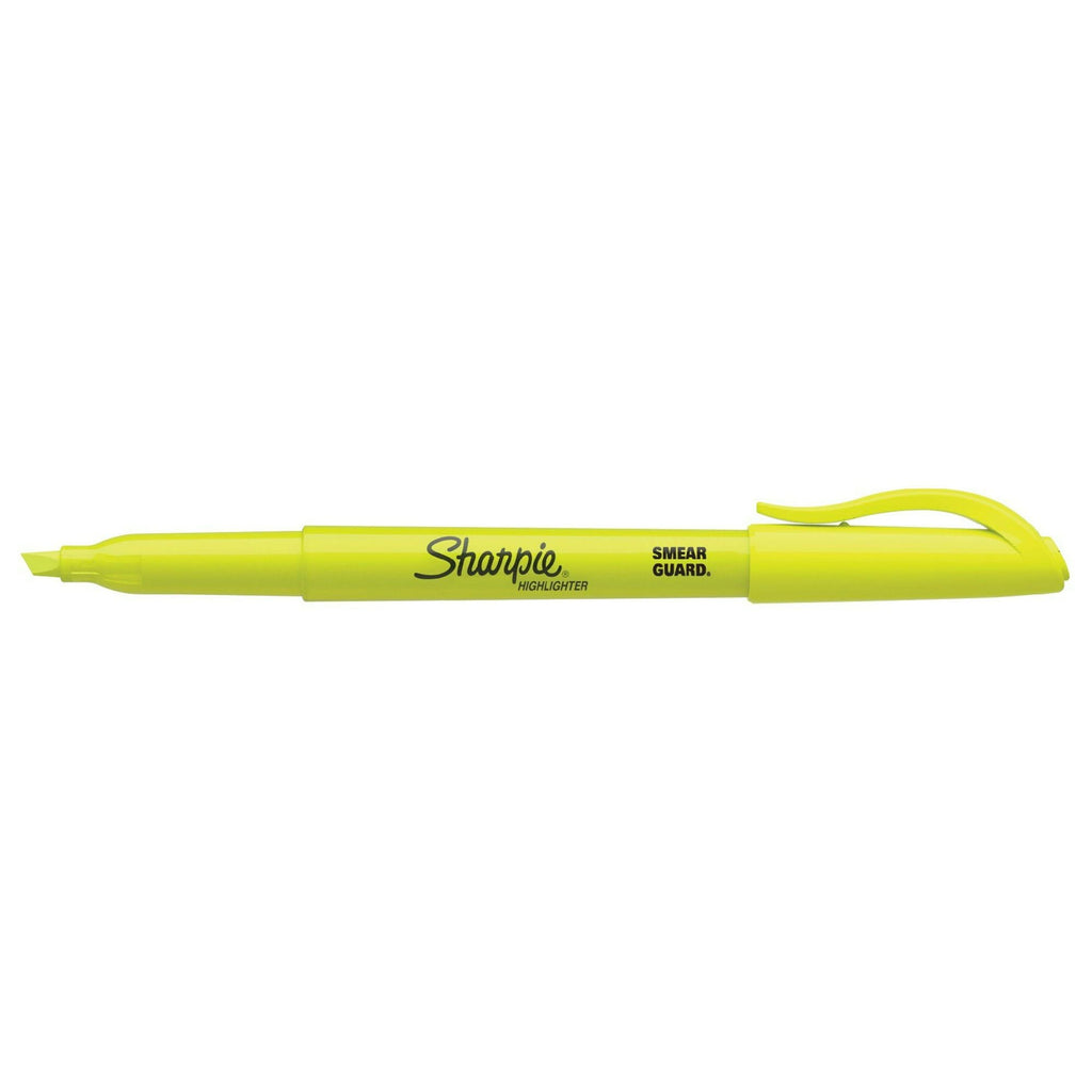 Sharpie?? Pocket Style Highlighter, Fluorescent Yellow, 12 Count