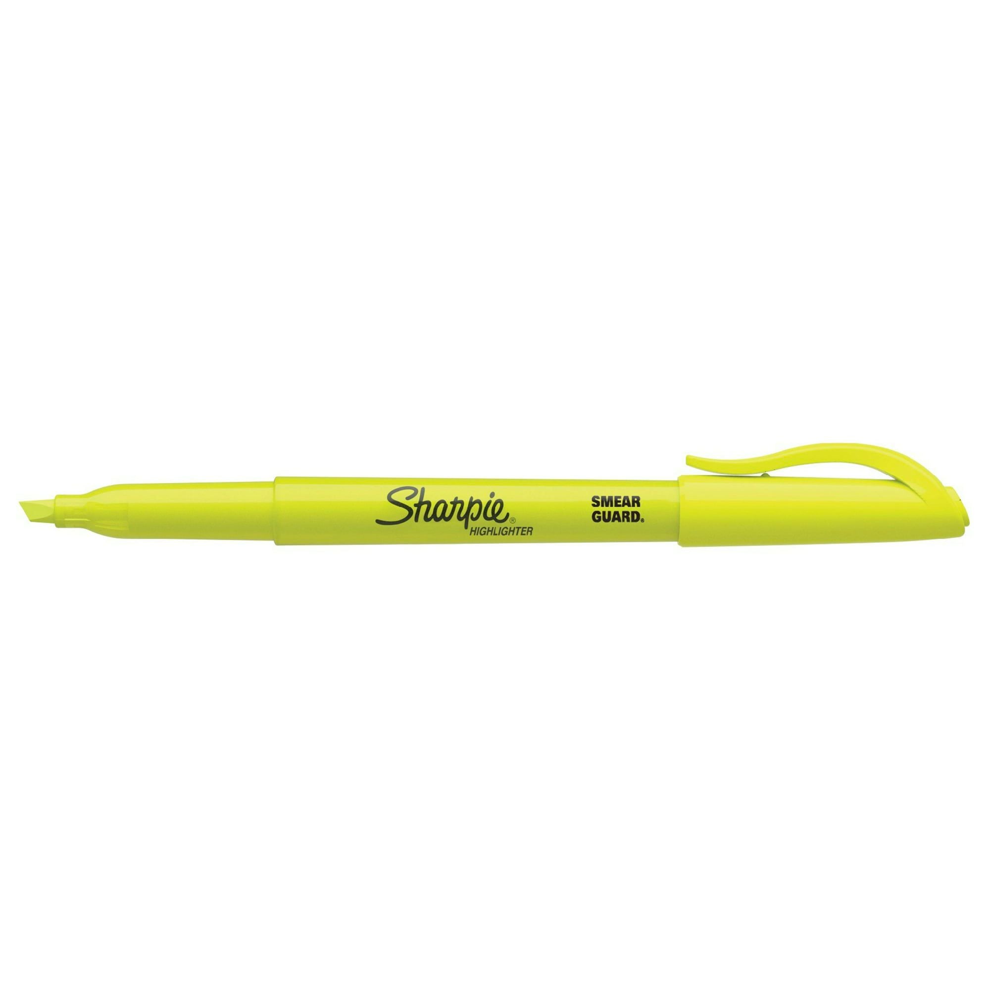 Sharpie?? Pocket Style Highlighter, Fluorescent Yellow, 12 Count