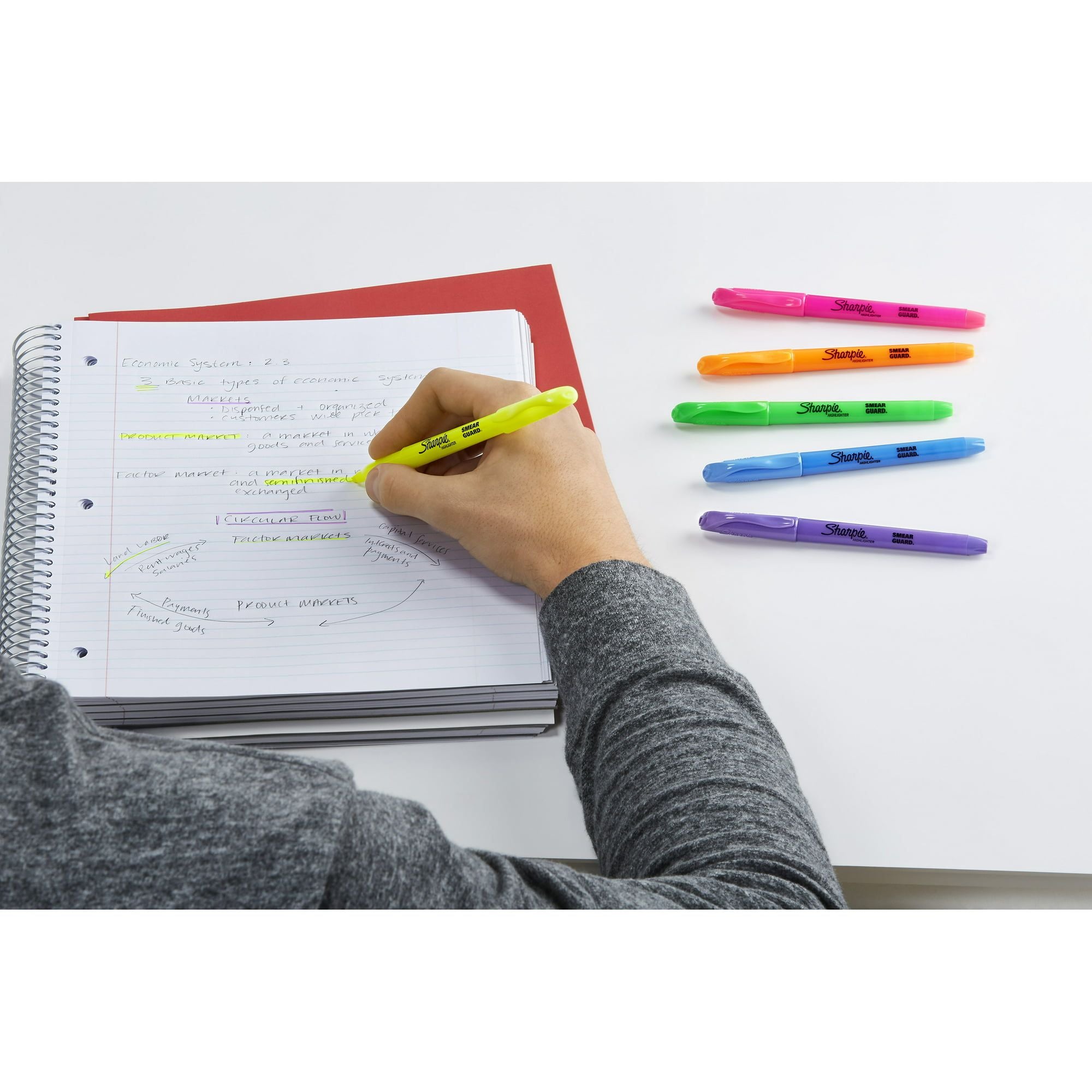 Sharpie Pocket Highlighters, Chisel Tip, Fluorescent Colors, 12 Count EasyOptionXY LLC