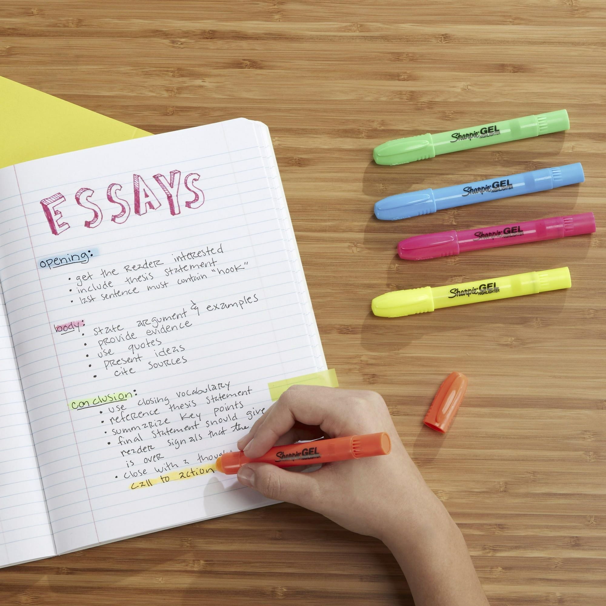 Sharpie Gel Highlighters, Bullet Tip, Fluorescent Yellow, 2 Count EasyOptionXY LLC