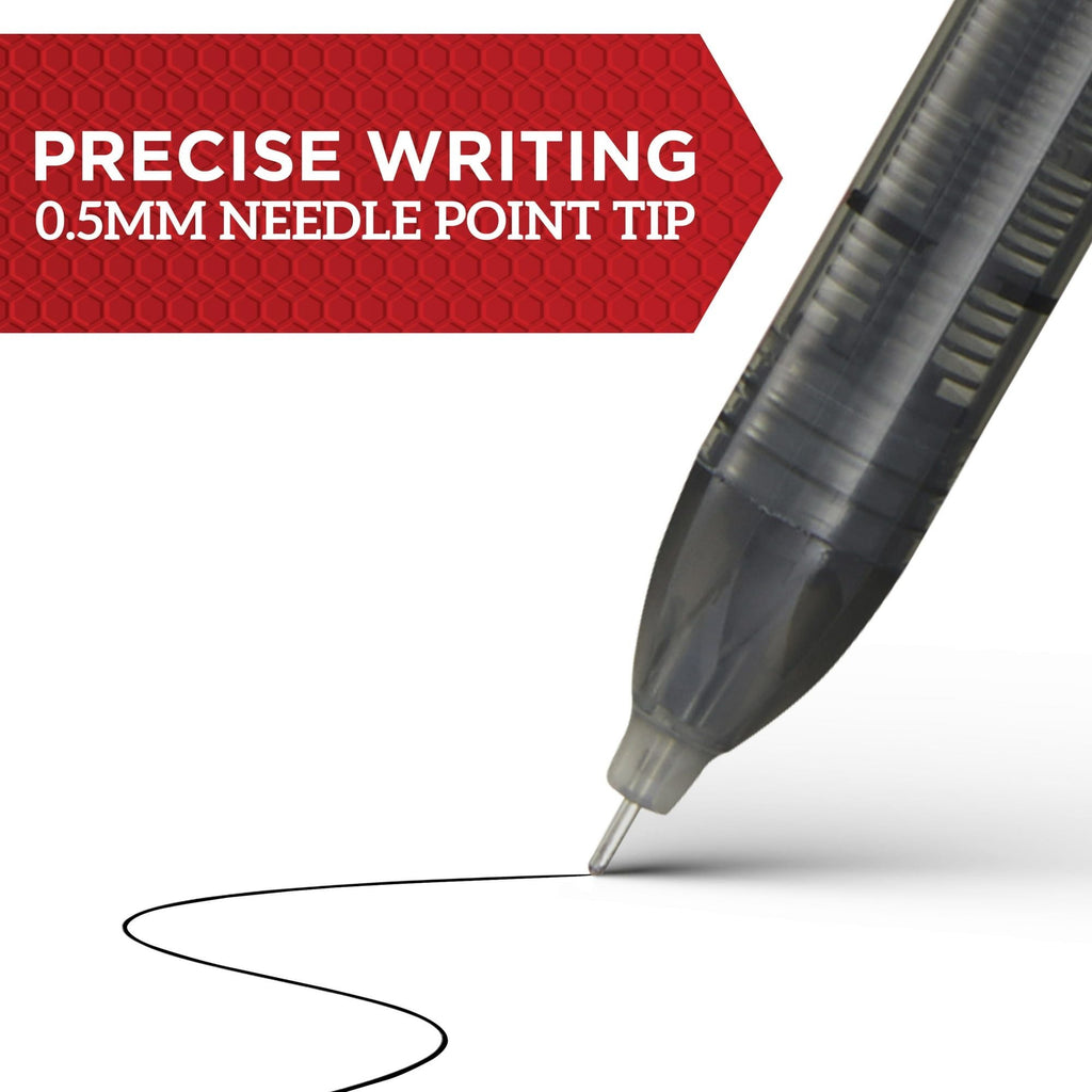 Sharpie Rollerball Pen, Needle Point (0.5mm) Precision Pen, Red Ink, 12 Count