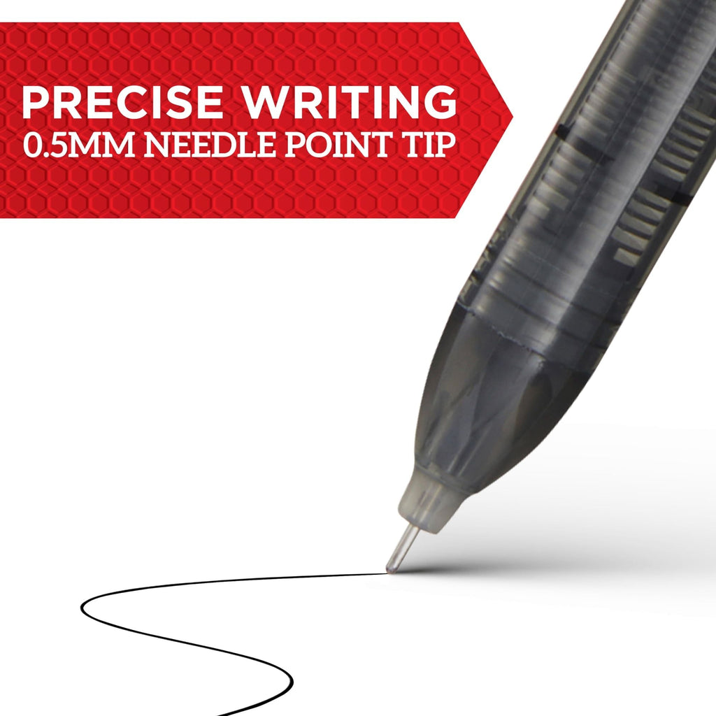 Sharpie Rollerball Pen, Needle Point (0.5mm) Precision Pen, Black Ink, 12 Count EasyOptionXY LLC