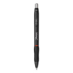S-Gel Retractable Gel Pen Fine 0.5 mm, Red Ink, Black Barrel, Dozen