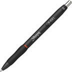 S-Gel Retractable Gel Pen Fine 0.5 mm, Red Ink, Black Barrel, Dozen
