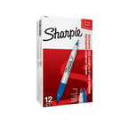 Sharpie Twin-Tip Permanent Marker, Fine/Ultra Fine Point, Blue, Dozen